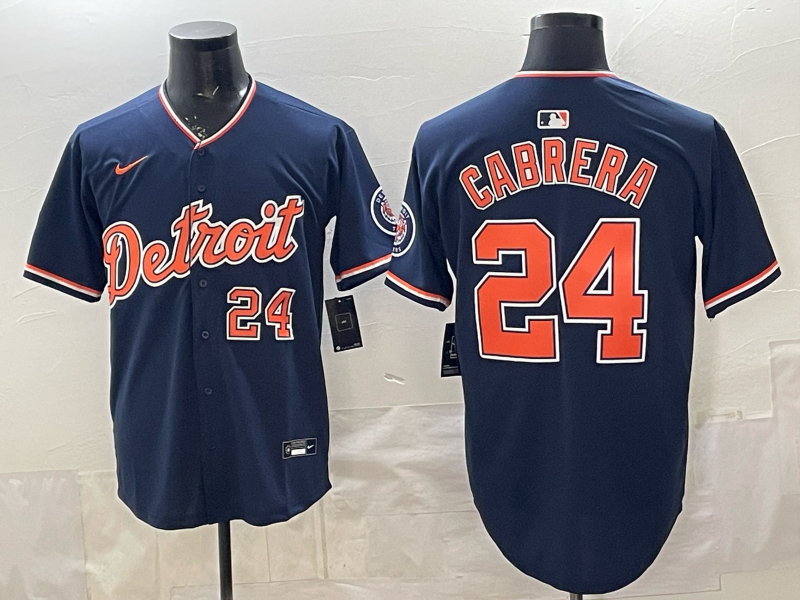 Men Detroit Tigers #24 Cabrera blue Game Nike MLB Jersey 20260402002->detroit tigers->MLB Jersey